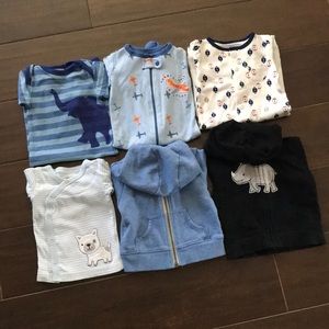 6piece baby boy clothes, 3m